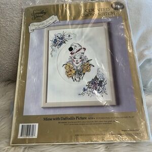 Something Special Mime with Daffodils Cross Stitch Kit Rick St Dennis 50700Frame